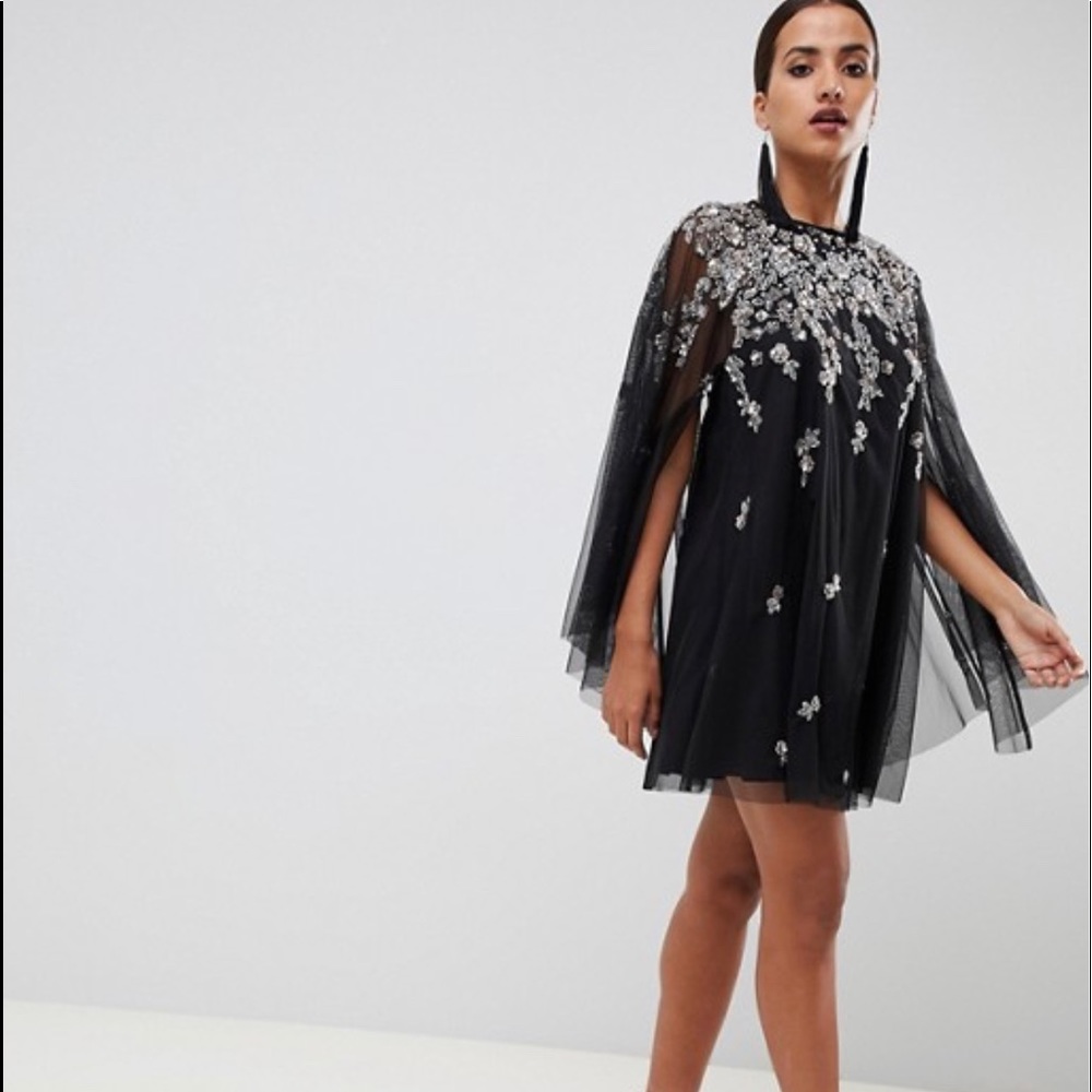 Spectacular ASOS embellished black dress